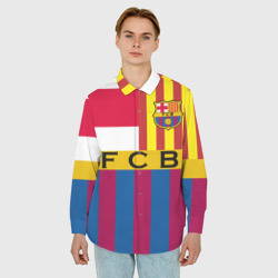 Мужская рубашка oversize 3D FC Barcelona - фото 2