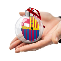 Шар с принтом FC Barcelona для любого человека, вид спереди №2. Цвет основы: прозрачный