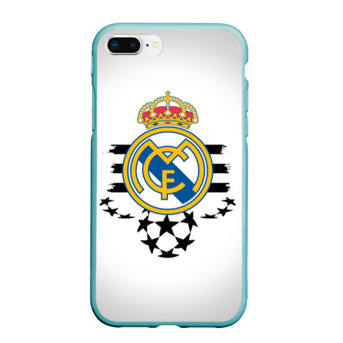 Чехол для iPhone 7Plus/8 Plus матовый с принтом Real Madrid, вид спереди #2