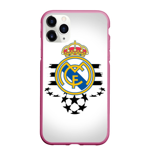 Чехол для iPhone 11 Pro Max матовый Real Madrid, цвет малиновый