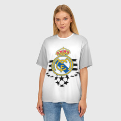 Женская футболка oversize 3D Real Madrid - фото 2