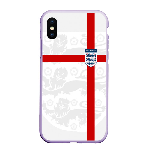 Чехол для iPhone XS Max матовый Англия, форма, цвет светло-сиреневый