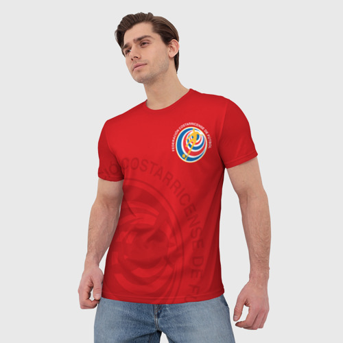 Мужская футболка 3D Коста-Рика, форма, цвет 3D печать - фото 3