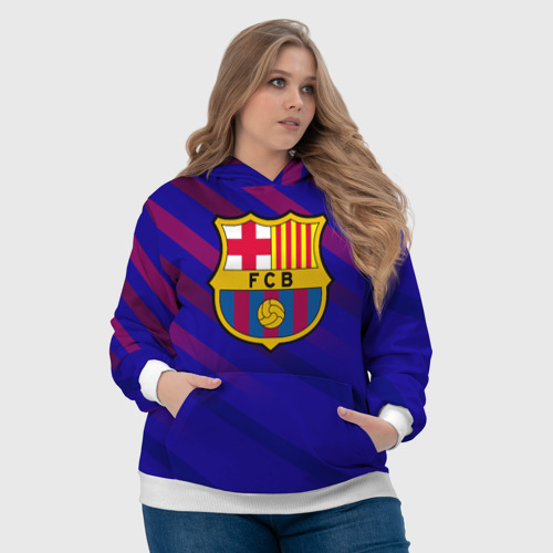 Женская толстовка 3D FC Barcelona, цвет 3D печать - фото 6