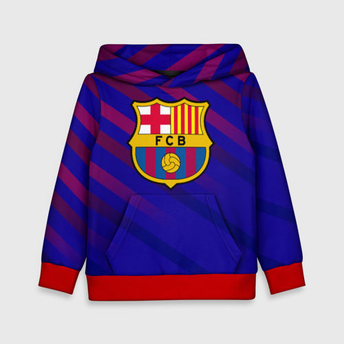 Детская толстовка 3D с принтом FC Barcelona, вид спереди #2