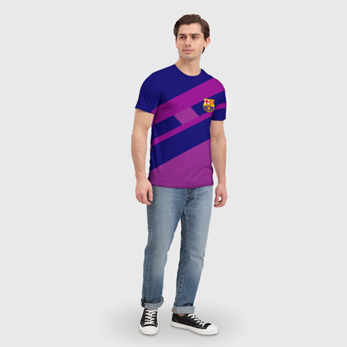 Мужская футболка 3D FC Barcelona, цвет 3D печать - фото 5