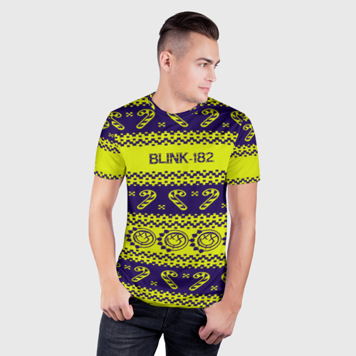 Мужская футболка 3D Slim Blink-182 NEW YEAR COLLECTION, цвет 3D печать - фото 3