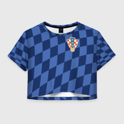 Женская футболка Crop-top 3D Хорватия, форма