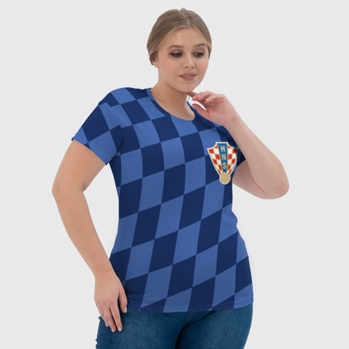 Женская футболка 3D Хорватия, форма, цвет 3D печать - фото 6