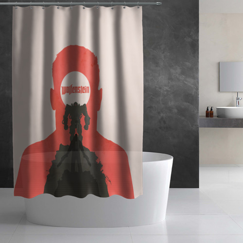 Штора 3D для ванной Wolfenstein - фото 2