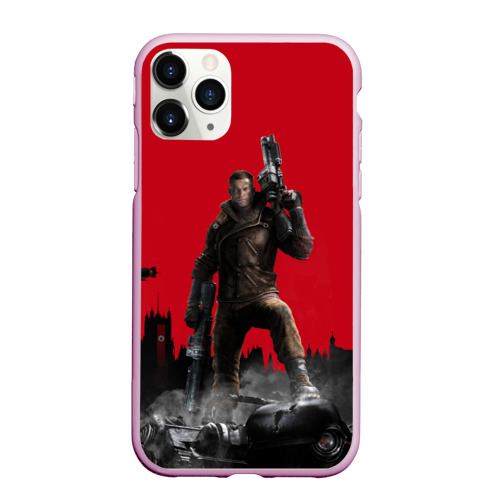 Чехол для iPhone 11 Pro Max матовый Wolfenstein, цвет розовый