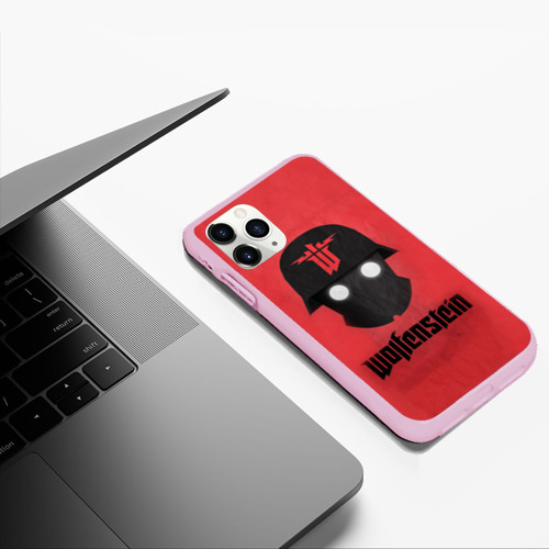 Чехол для iPhone 11 Pro Max матовый Wolfenstein, цвет розовый - фото 5