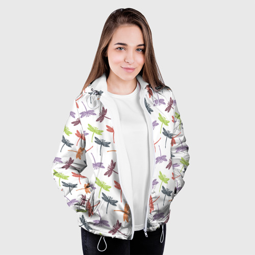 Женская куртка 3D Стрекозы, цвет белый - фото 4