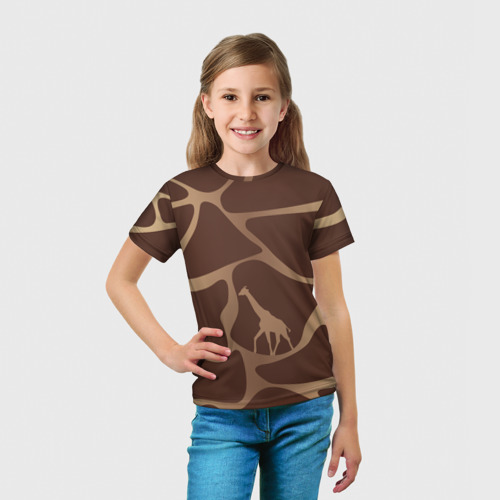 Детская футболка 3D Жираф, цвет 3D печать - фото 5