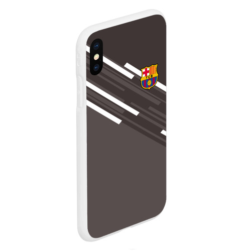 Чехол для iPhone XS Max матовый с принтом ФК Барселона, вид сбоку #3