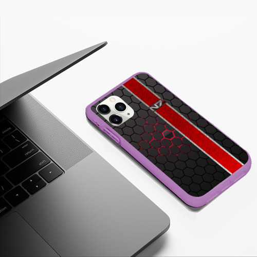 Чехол для iPhone 11 Pro Max матовый N7, цвет фиолетовый - фото 5