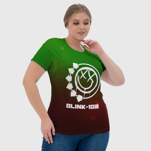 Женская футболка 3D BLINK-180 SPACE STYLE, цвет 3D печать - фото 6