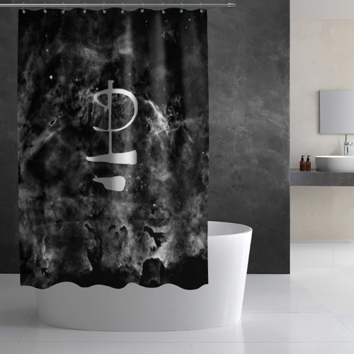 Штора 3D для ванной PINK FLOYD MUSIC SPACE LOGO - фото 2