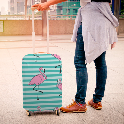 Чехол для чемодана 3D Фламинго - фото 4