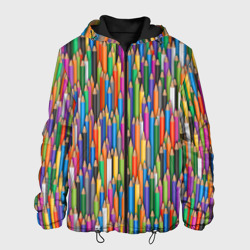 Мужская куртка 3D Разноцветные карандаши