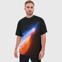 Мужская футболка oversize 3D Rocket League - фото 2
