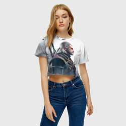 Женская футболка Crop-top 3D Геральд - фото 2