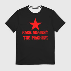 Мужская футболка 3D Rage Against the Machine - red star