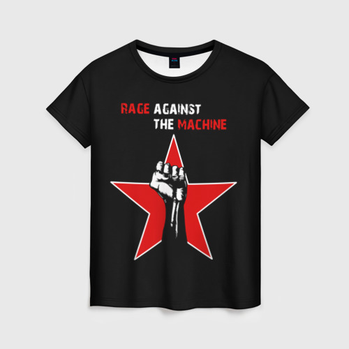 Женская футболка 3D с принтом Rage Against the Machine, вид спереди #2