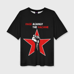 Женская футболка oversize 3D Rage Against the Machine