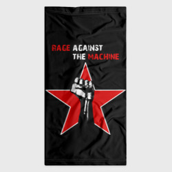 Бандана с принтом Rage Against the Machine для любого человека, и мужчины, и женщины, вид спереди №7. Цвет основы: белый
