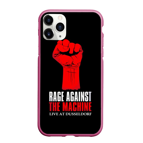 Чехол для iPhone 11 Pro Max матовый Rage Against the Machine, цвет малиновый