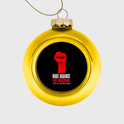 Rage Against the Machine – Стеклянный ёлочный шар с принтом купить