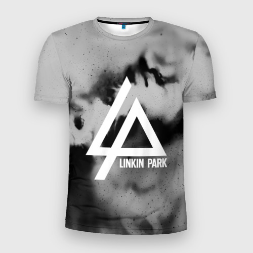 Мужская футболка 3D Slim LINKIN PARK GRAY ABSTRACT ROCK, цвет 3D печать