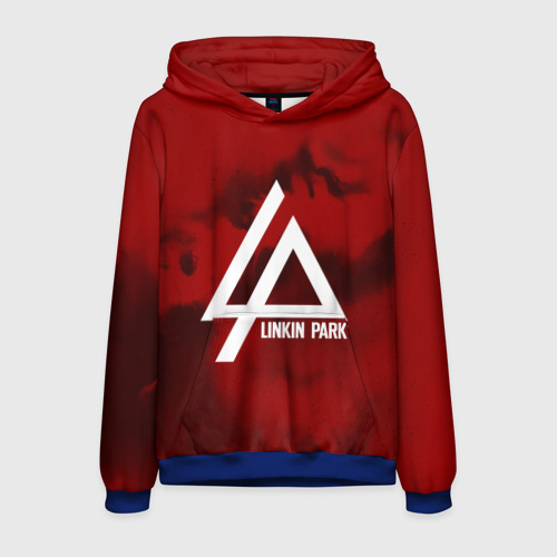 Мужская толстовка 3D Linkin Park color red music, цвет синий