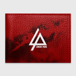 Обложка для студенческого билета Linkin Park color red music