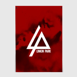 Постер Linkin Park color red music