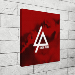 Холст квадратный Linkin Park color red music - фото 2
