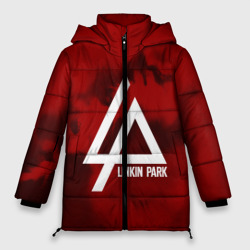 Женская зимняя куртка Oversize Linkin Park color red music