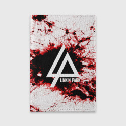 Обложка для паспорта матовая кожа Linkin Park blood collection