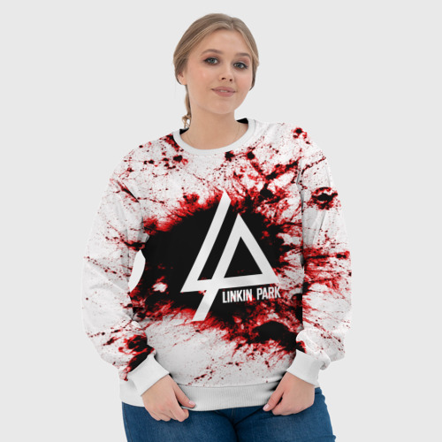 Женский свитшот 3D Linkin Park blood collection, цвет 3D печать - фото 6
