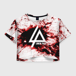 Женская футболка Crop-top 3D Linkin Park blood collection