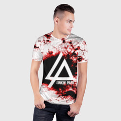 Мужская футболка 3D Slim Linkin Park blood collection - фото 2