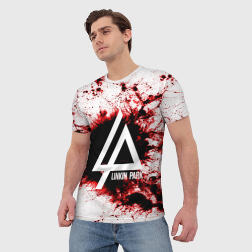 Мужская футболка 3D Linkin Park blood collection, цвет 3D печать - фото 3