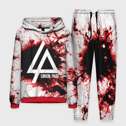 Мужской костюм с толстовкой 3D Linkin Park blood collection, цвет красный