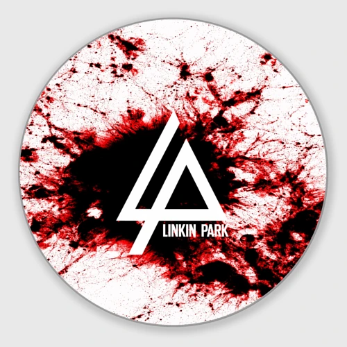 Круглый коврик для мышки Linkin Park blood collection