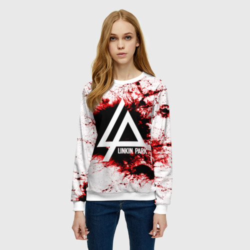 Женский свитшот 3D Linkin Park blood collection, цвет 3D печать - фото 3