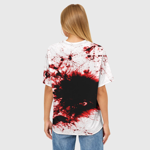 Женская футболка oversize 3D Linkin Park blood collection, цвет 3D печать - фото 4