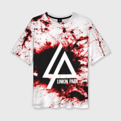 Женская футболка oversize 3D Linkin Park blood collection