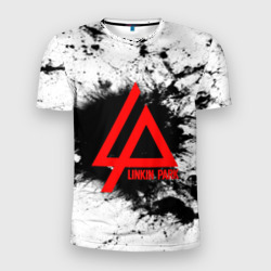 Мужская футболка 3D Slim Linkin Park spray gray