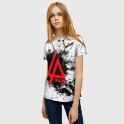 Женская футболка 3D Linkin Park spray gray - фото 2